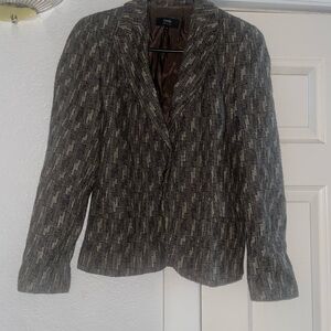 Made in Italy Zanella brown  one button blazer size 4